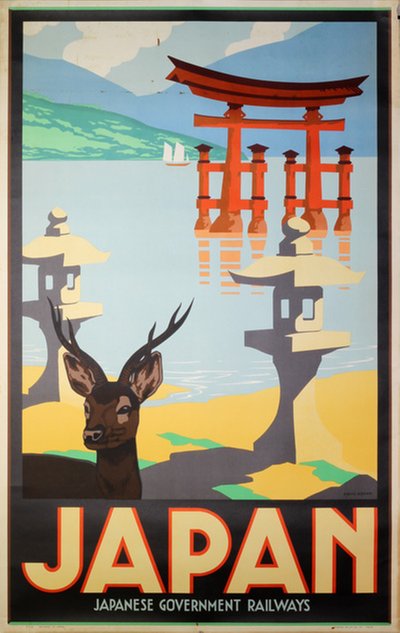 Japan - Japanese Government Railways original poster designed by Brown, Peter Irwin (1903-1988)